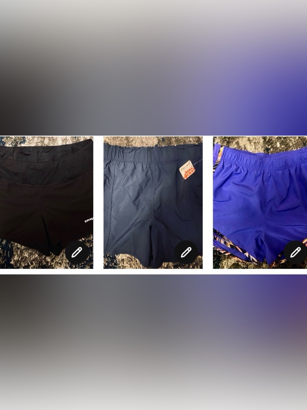 Patagonia, Free People, Nike bundle(3) shorts, women Sm